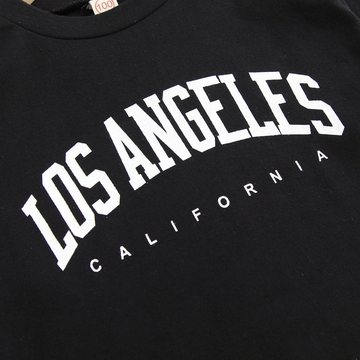 LOS ANGELES Print Top & Leather Skirt Set