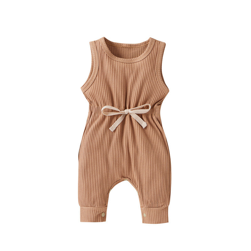 Baby Girls Ribbed Jumpsuit